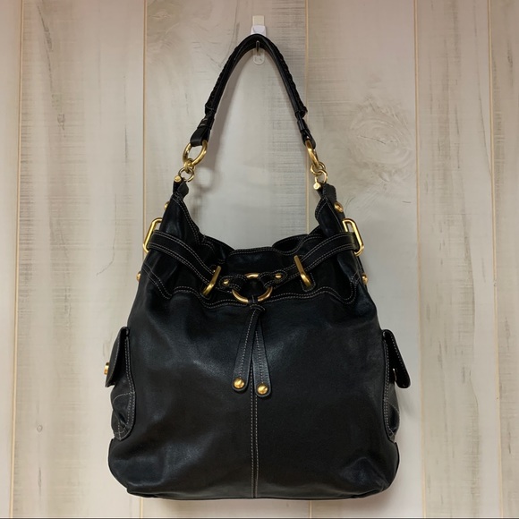 b. makowsky Handbags - B. Makowsky Black Soft Large Leather Hobo Bag